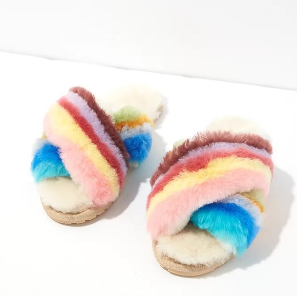 EMU Australia by Anthropologie Mayberry Rainbow Sheepskin Slipper in Multicolor - Picture 2 of 16
